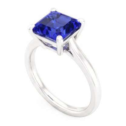 Natural Real ( Not Lab Grown )  3 Carat Sapphire Gemstone Engagement Ring