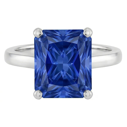Natural Real ( Not Lab Grown )  3ct Sapphire Radiant Cut Engagement Ring