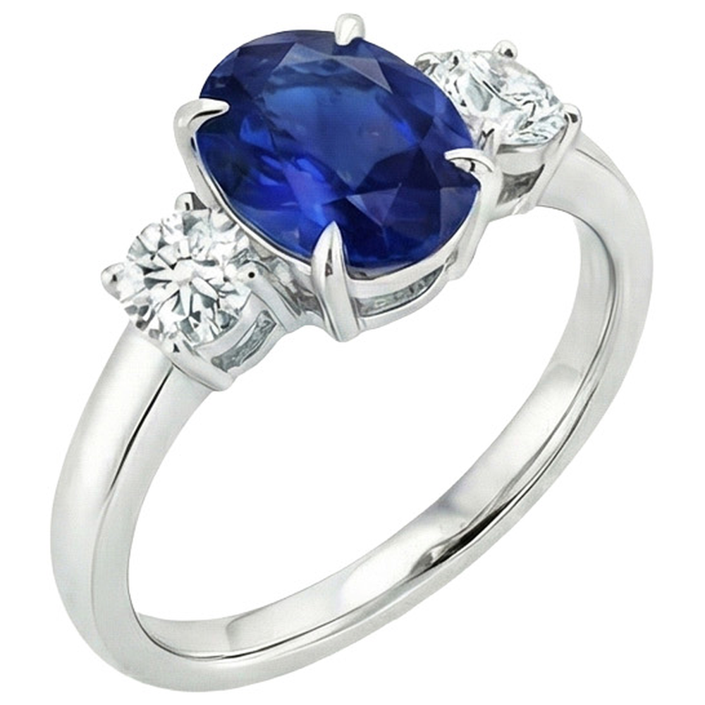 Natural Real ( Not Lab Grown )  5 Ct Sapphire Anniversary Ring