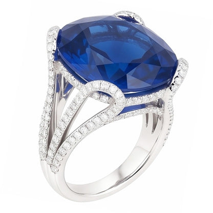 Natural Real ( Not Lab Grown )  6 Carat Women's Sapphire Engagement Ring