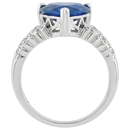 Natural Real ( Not Lab Grown )  6 Ct Heart Sapphire Ladies Ring