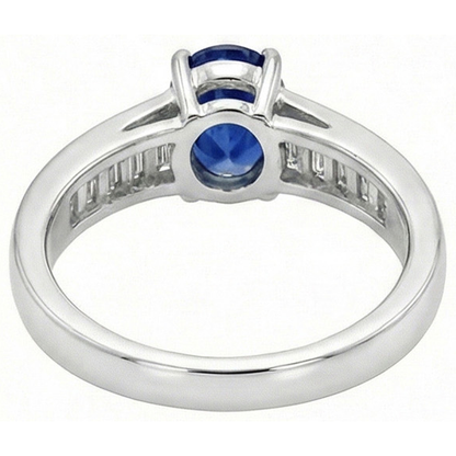Natural Real ( Not Lab Grown )  8 Carat Sapphire Engagement Ring With Accents