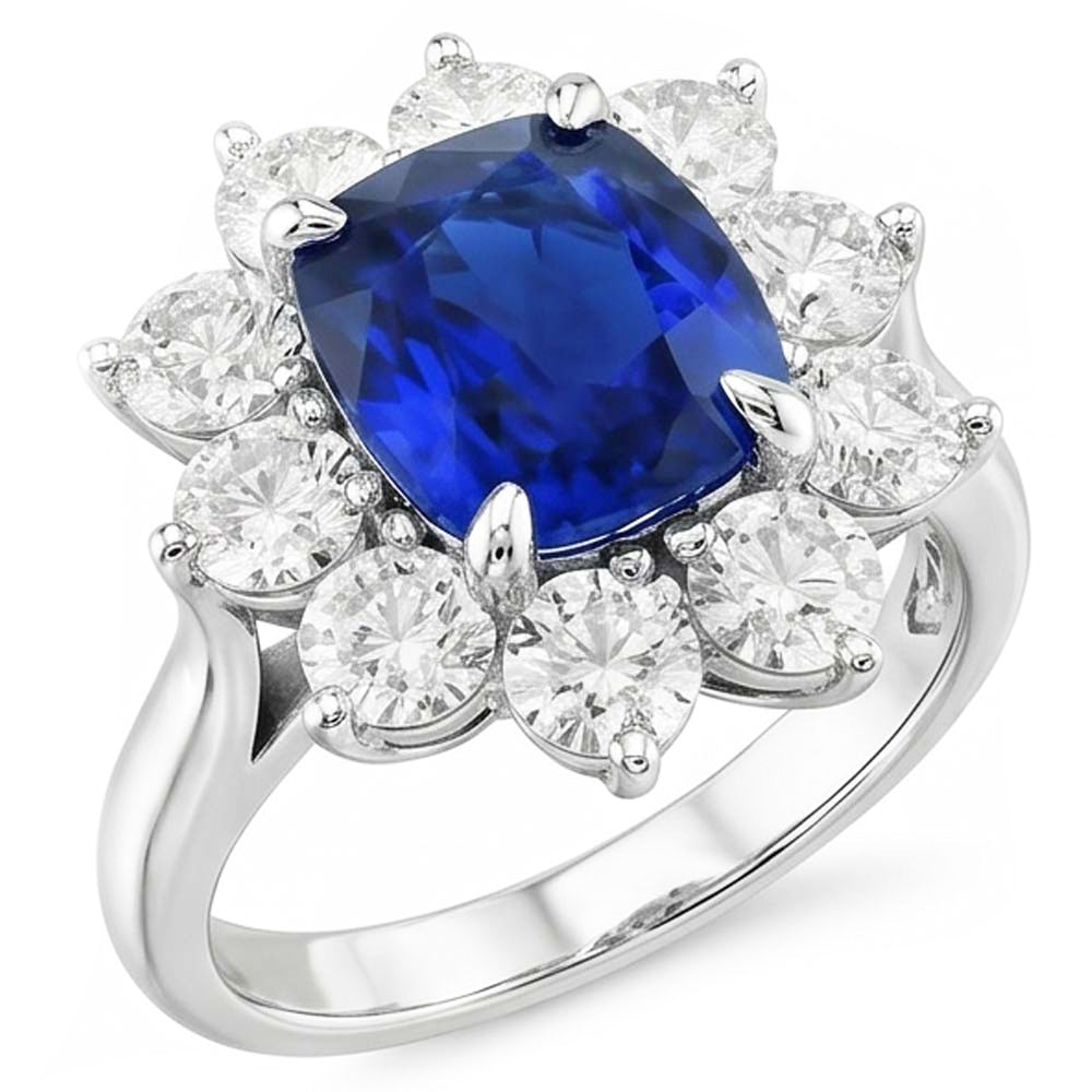 Natural Real ( Not Lab Grown )  Affordable Sapphire Engagement Ring