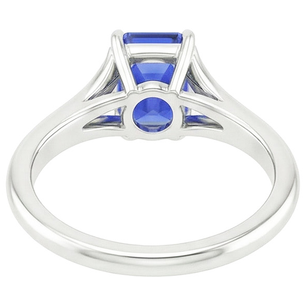 Natural Real ( Not Lab Grown )  Anniversary Solitaire Ring Prong Set Emerald Ceylon Sapphire 3 Carats