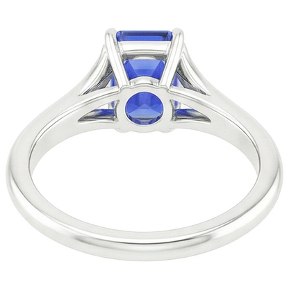 Natural Real ( Not Lab Grown )  Anniversary Solitaire Ring Prong Set Emerald Ceylon Sapphire 3 Carats