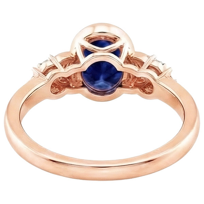 Natural Real ( Not Lab Grown )  Bezel Set 5 Carat Sapphire Ring