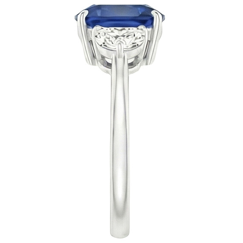 Natural Real ( Not Lab Grown )  Big 6 Carat Cushion Sapphire Ring