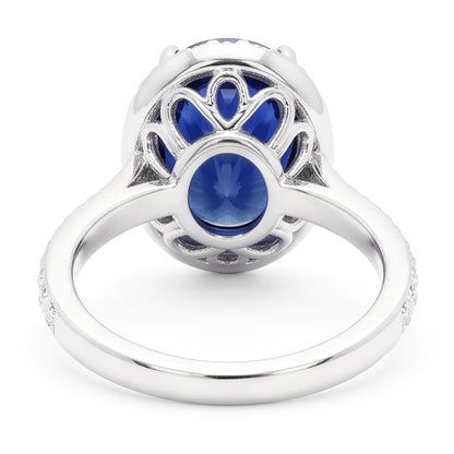 Natural Real ( Not Lab Grown )  Blue Colored Gem Engagement Ring