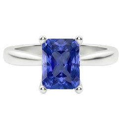 Natural Real ( Not Lab Grown )  Blue Sapphire 2 Carat Solitaire Ring