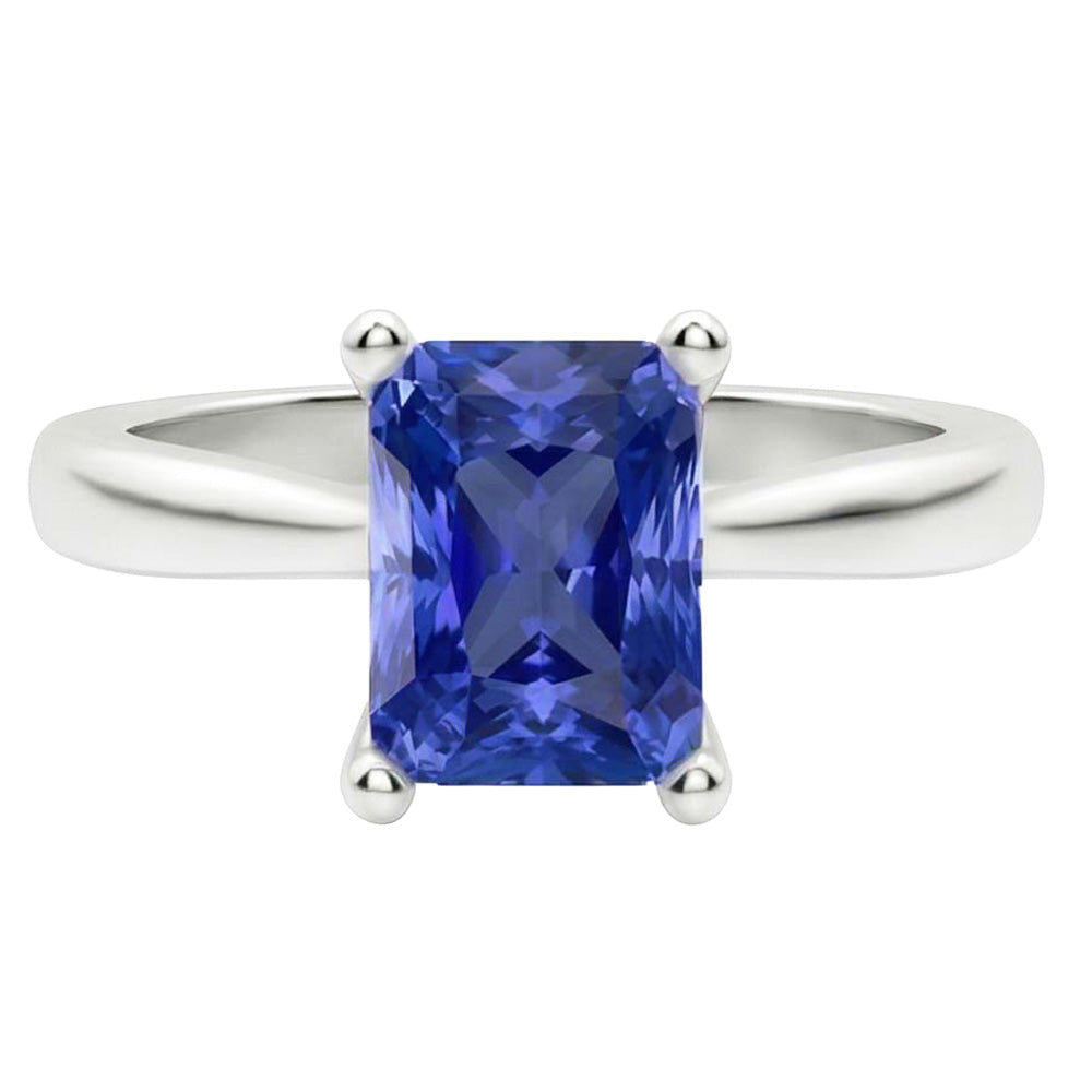 Natural Real ( Not Lab Grown )  Blue Sapphire 2 Carat Solitaire Ring