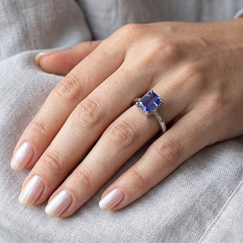 Natural Real ( Not Lab Grown )  Blue Sapphire 2 Carat Solitaire Ring
