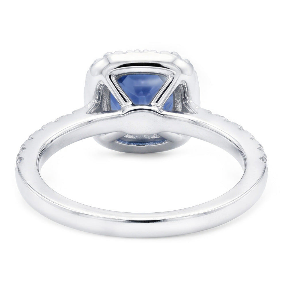 Natural Real ( Not Lab Grown )  Blue Sapphire Engagement Ring