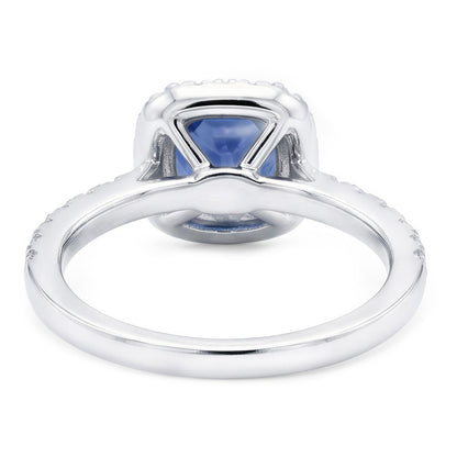 Natural Real ( Not Lab Grown )  Blue Sapphire Engagement Ring