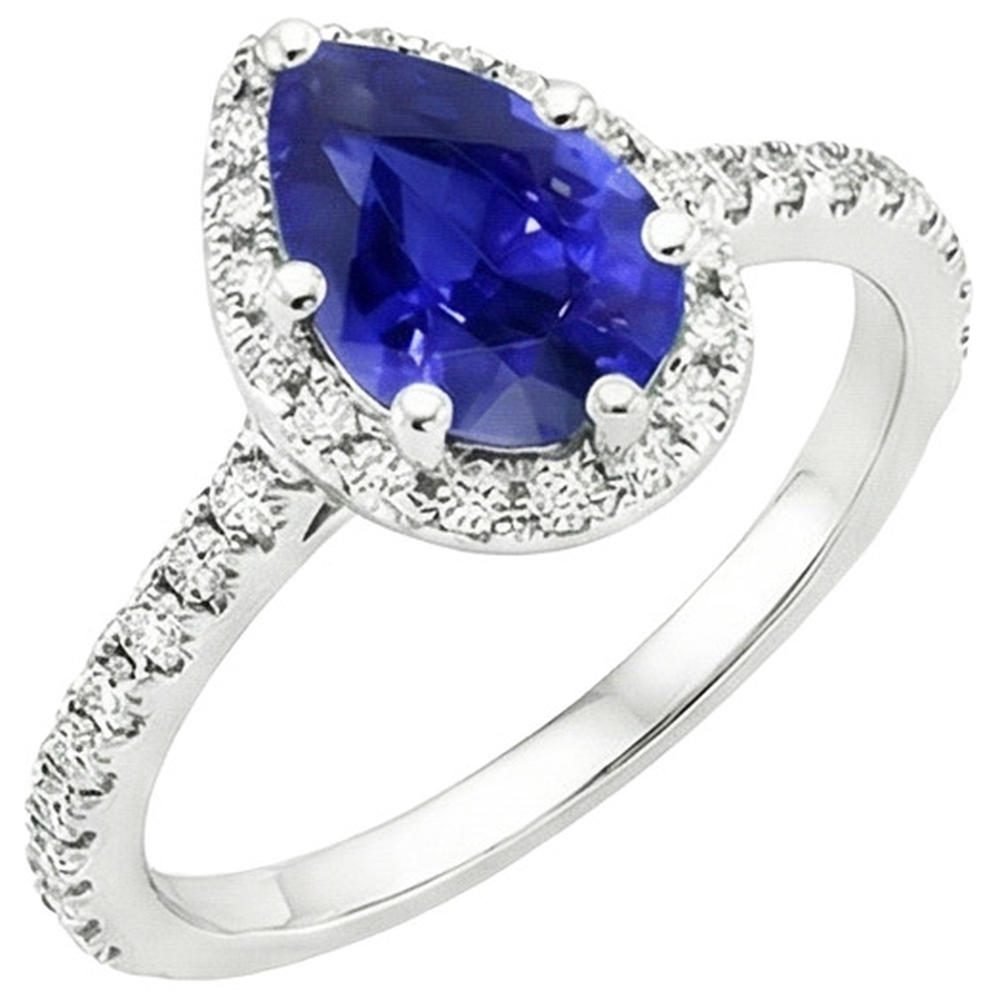 natural round sapphire 5.50ct ring side angle