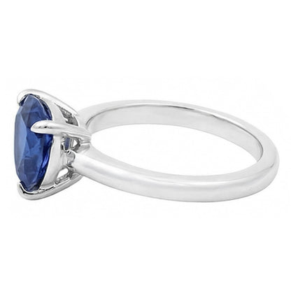 Natural Real ( Not Lab Grown )  Ceylon Sapphire Solitaire Trillion Shaped Ring 1 Carat Jewelry Gold