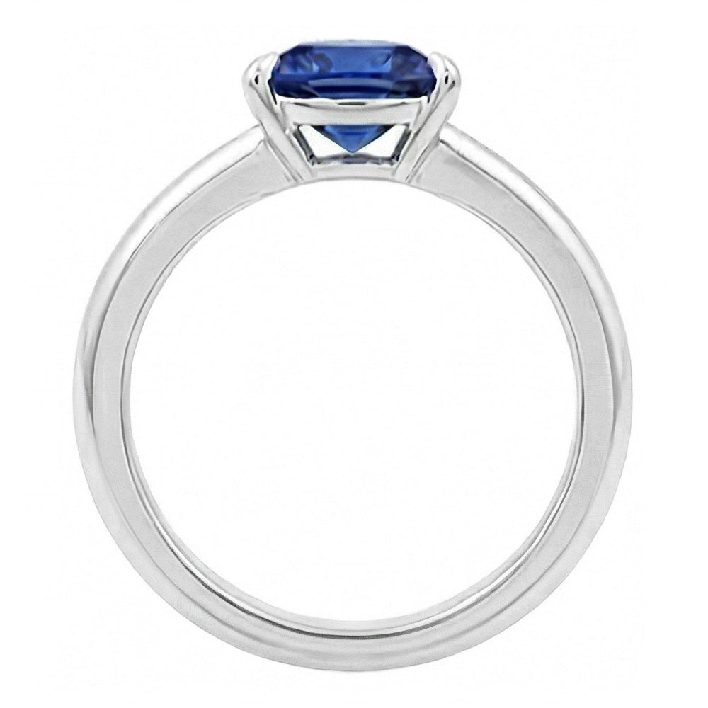 Natural Real ( Not Lab Grown )  Ceylon Sapphire Solitaire Trillion Shaped Ring 1 Carat Jewelry Gold