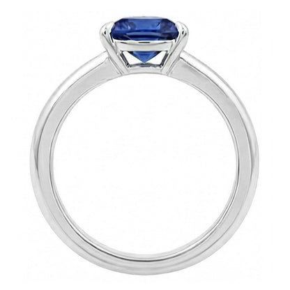 Natural Real ( Not Lab Grown )  Ceylon Sapphire Solitaire Trillion Shaped Ring 1 Carat Jewelry Gold
