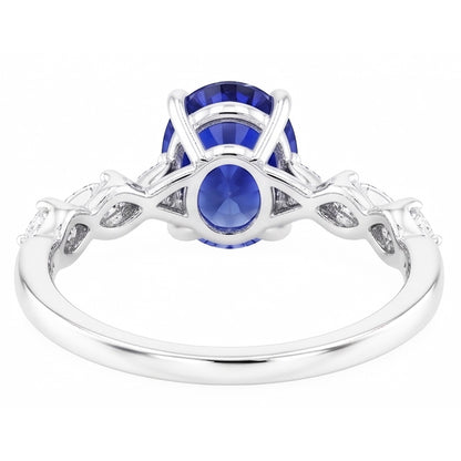 Natural Real ( Not Lab Grown )  Cornflower Sapphire Anniversary Ring