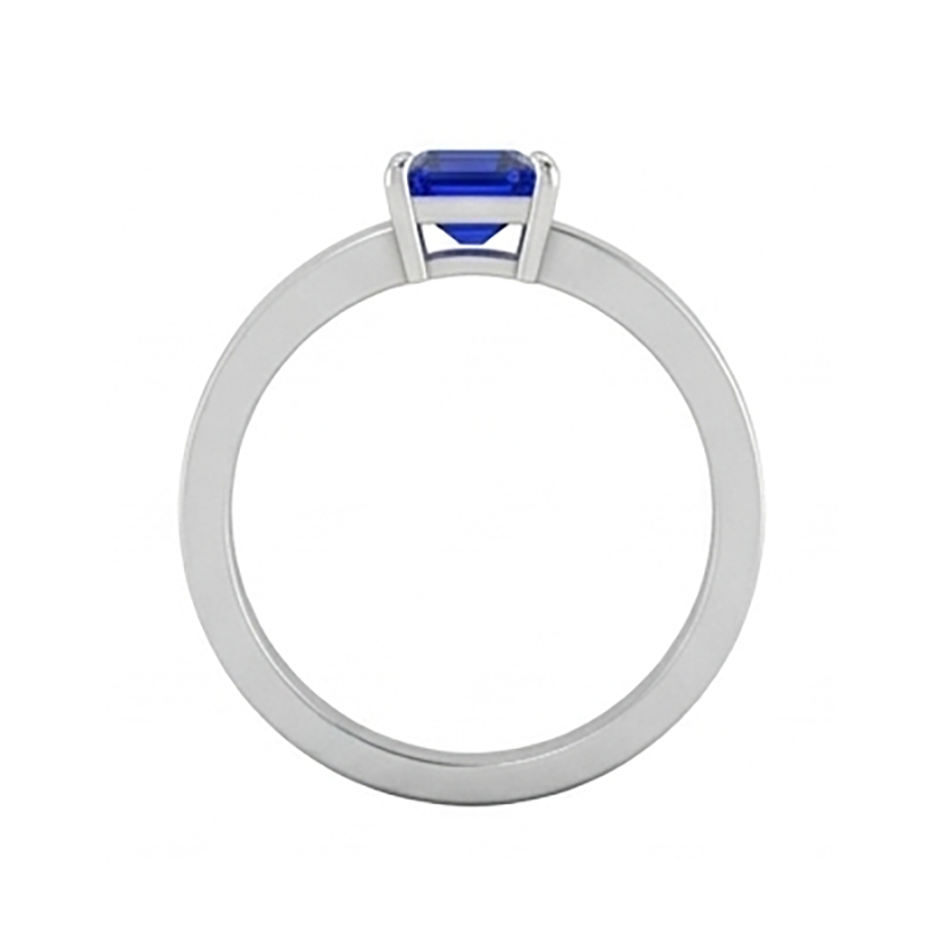 Natural Real ( Not Lab Grown )  Emerald Gemstone Mens Ring 1.50 Carats Ceylon Sapphire Prong Set
