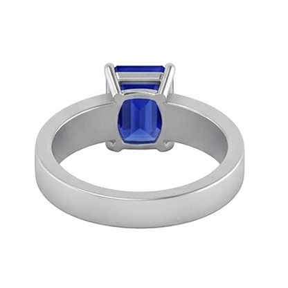 Natural Real ( Not Lab Grown )  Emerald Gemstone Mens Ring 1.50 Carats Ceylon Sapphire Prong Set