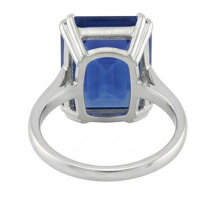 Natural Real ( Not Lab Grown )  Emerald Solitaire Ring Sri Lankan Sapphire 2.50 Carats Basket Set