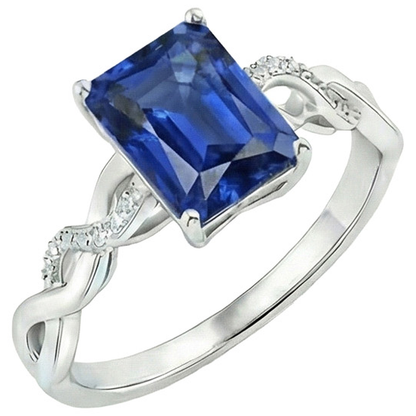 Natural Real ( Not Lab Grown )  Fancy 7 Carat Sapphire Engagement Ring