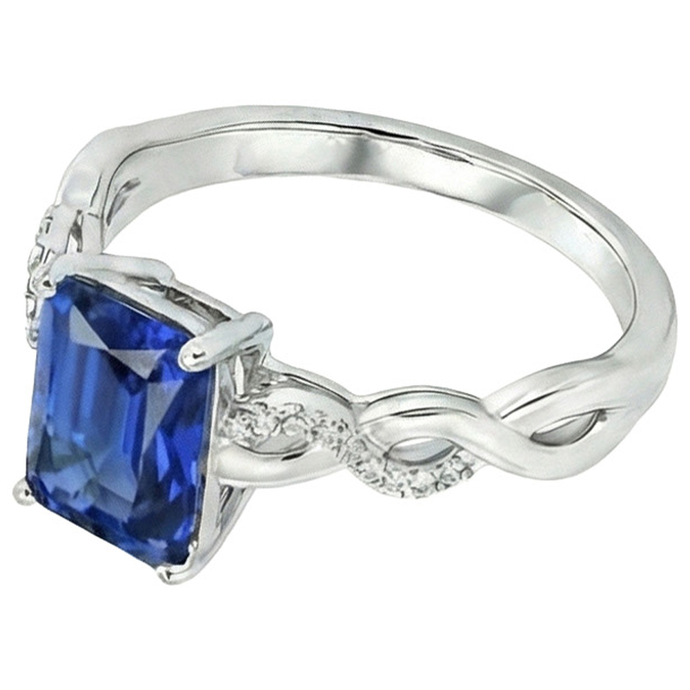 Natural Real ( Not Lab Grown )  Fancy 7 Carat Sapphire Engagement Ring