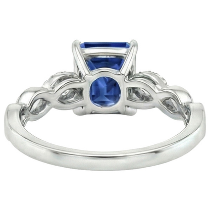 Natural Real ( Not Lab Grown )  Fancy 7 Carat Sapphire Engagement Ring