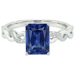 Natural Real ( Not Lab Grown )  Fancy 7 Carat Sapphire Engagement Ring