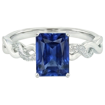Natural Real ( Not Lab Grown )  Fancy 7 Carat Sapphire Engagement Ring