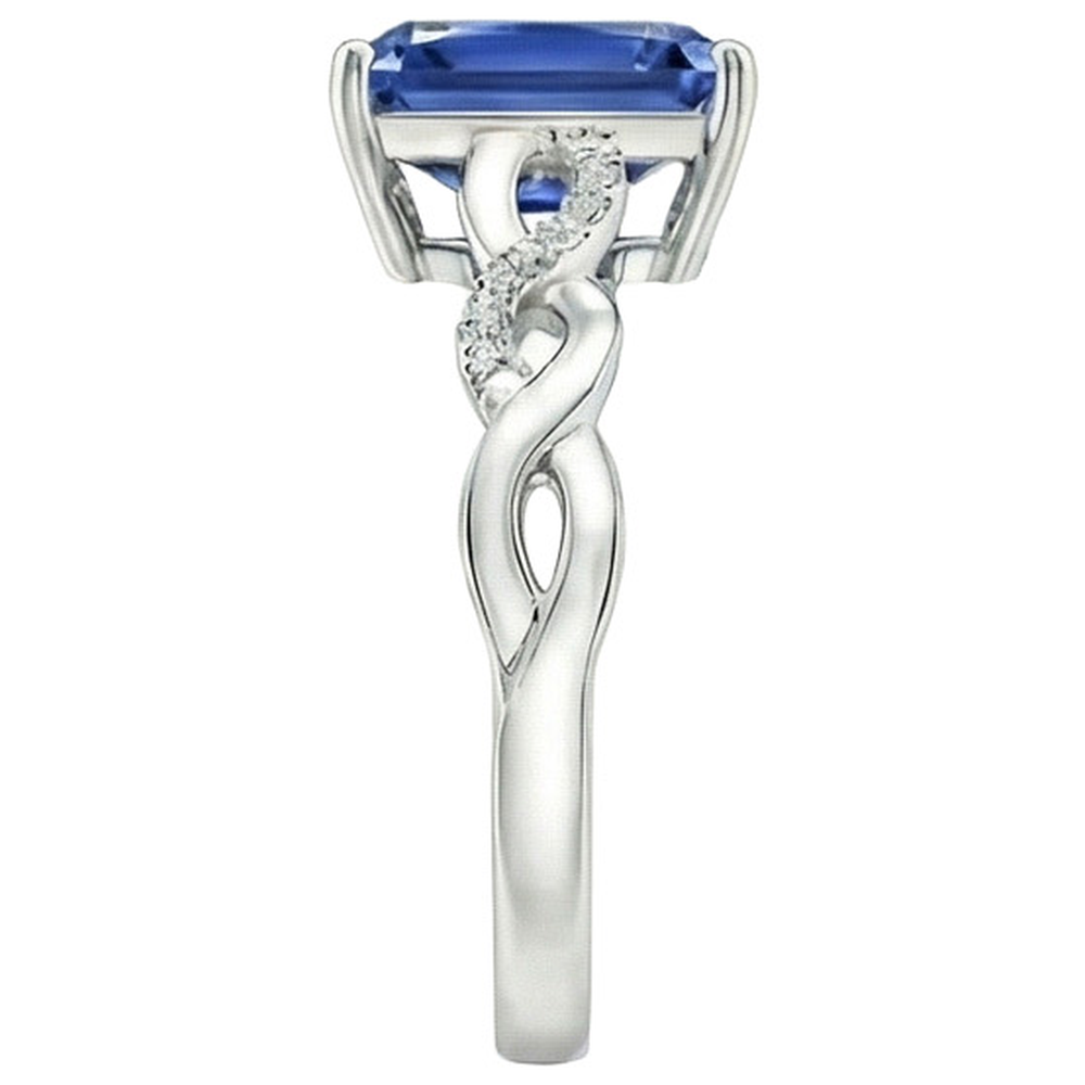 Natural Real ( Not Lab Grown )  Fancy 7 Carat Sapphire Engagement Ring