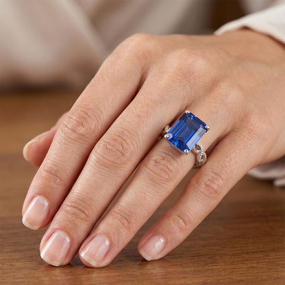 Natural Real ( Not Lab Grown )  Fancy 7 Carat Sapphire Engagement Ring