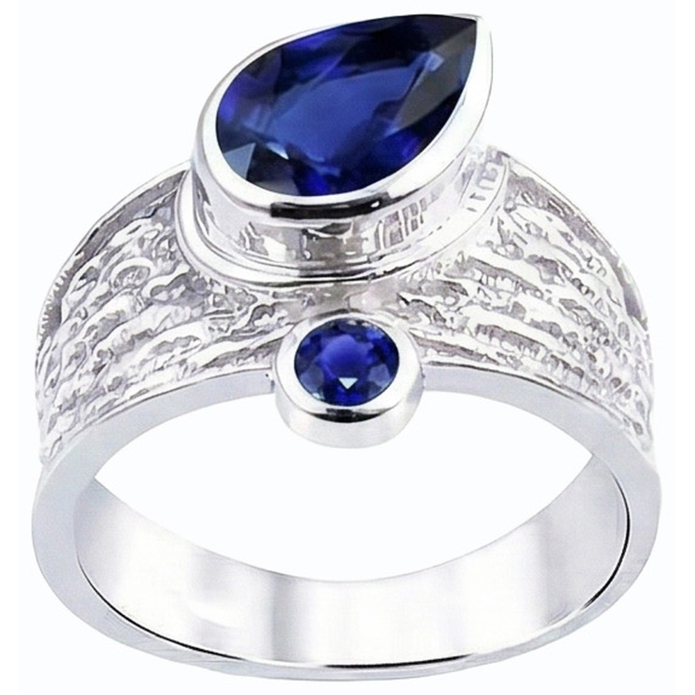 Natural Real ( Not Lab Grown )  Gemstone Ceylon Sapphire Ring Antique Style 2.75 Carats Women Jewelry