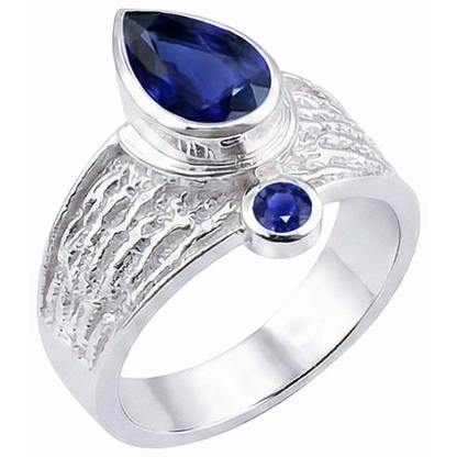 Natural Real ( Not Lab Grown )  Gemstone Ceylon Sapphire Ring Antique Style 2.75 Carats Women Jewelry