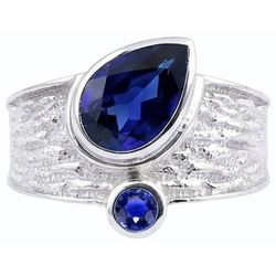 Natural Real ( Not Lab Grown )  Gemstone Ceylon Sapphire Ring Antique Style 2.75 Carats Women Jewelry