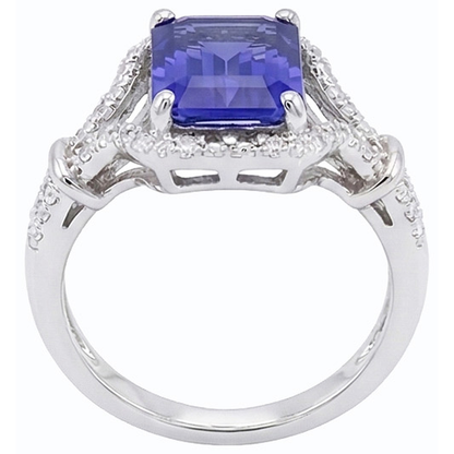 Natural Real ( Not Lab Grown )  Gemstone Ring Emerald Ceylon Sapphire Ring Split Shank 4 Carats