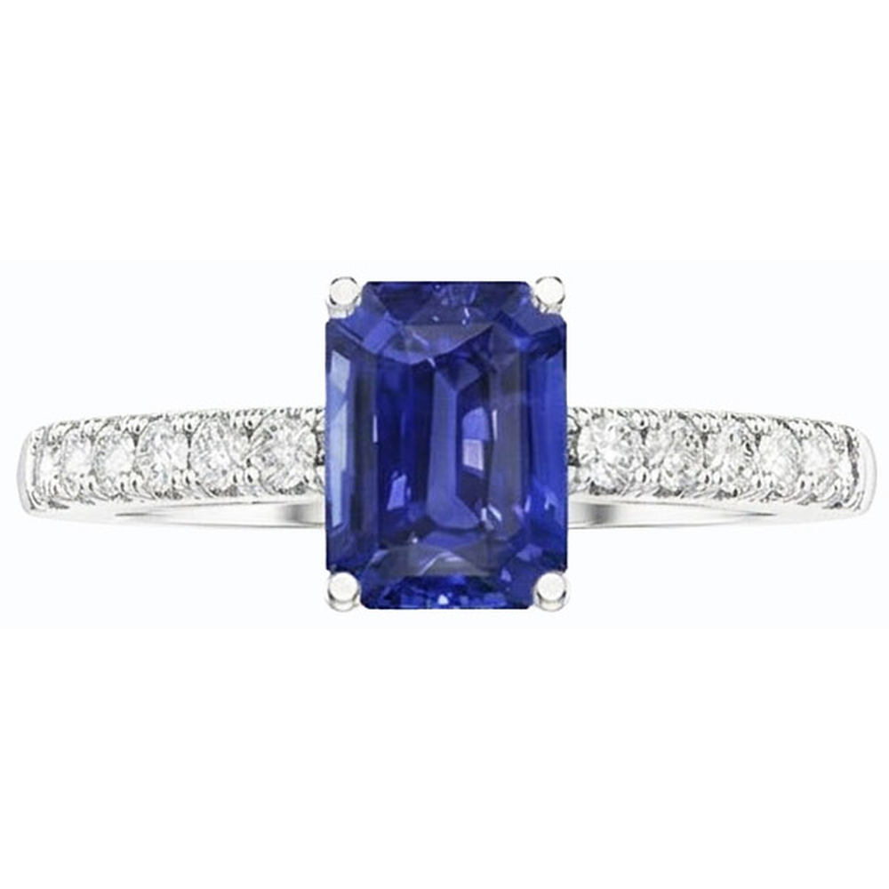 natural emerald sapphire 3ct ring side angle