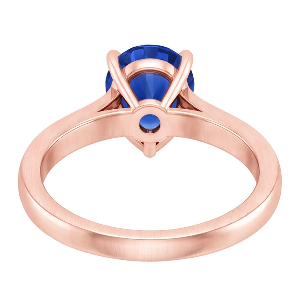 Natural Real ( Not Lab Grown )  Gemstone Wedding Ring Pear Shaped Ceylon Sapphire 3 Carats Jewelry