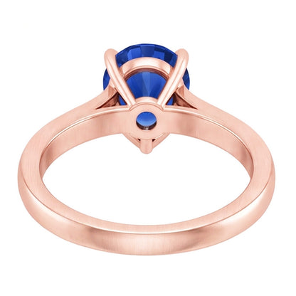 Natural Real ( Not Lab Grown )  Gemstone Wedding Ring Pear Shaped Ceylon Sapphire 3 Carats Jewelry