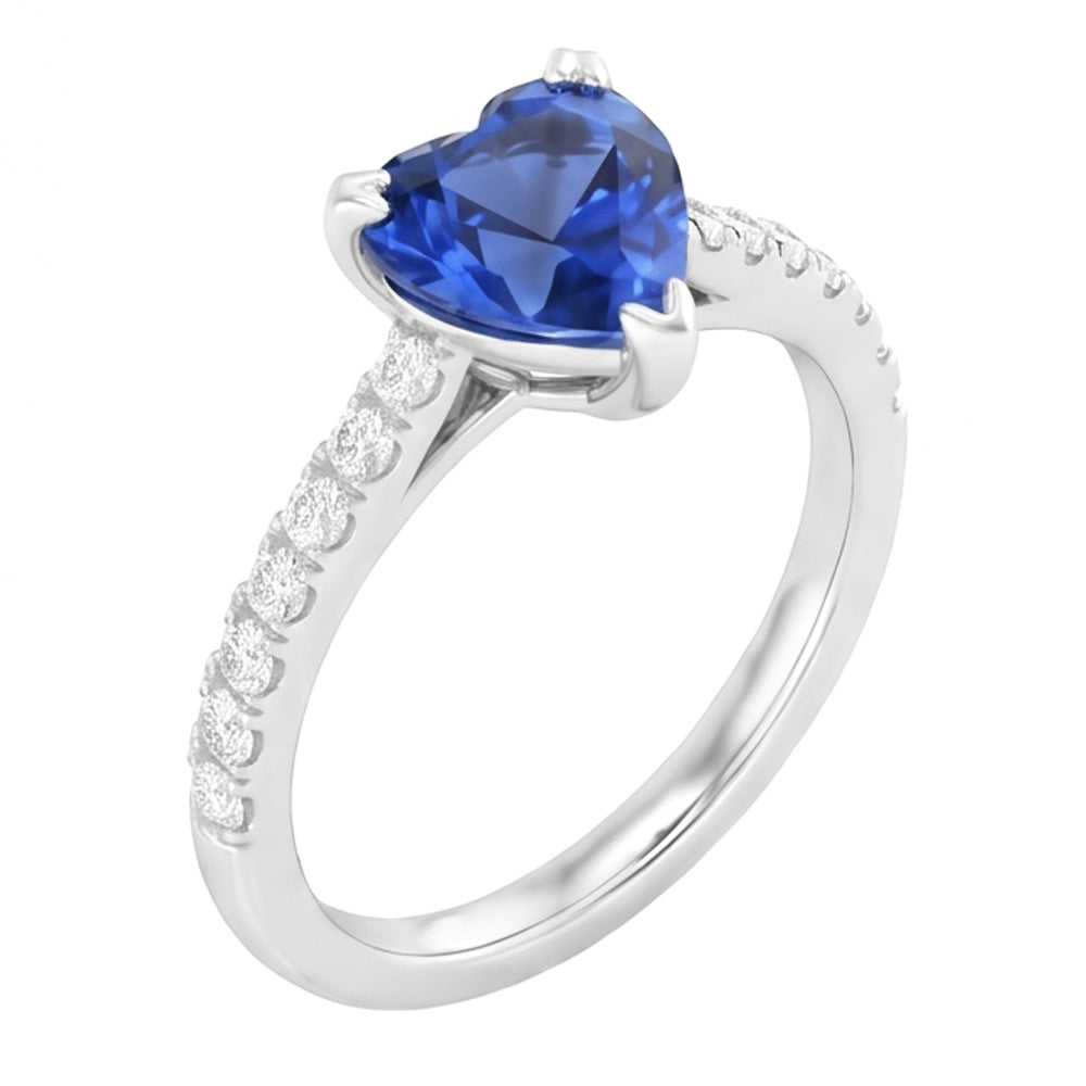 Natural Real ( Not Lab Grown )  Genuine Sapphire Engagement Ring