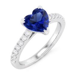 Natural Real ( Not Lab Grown )  Genuine Sapphire Engagement Ring