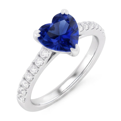 Natural Real ( Not Lab Grown )  Genuine Sapphire Engagement Ring