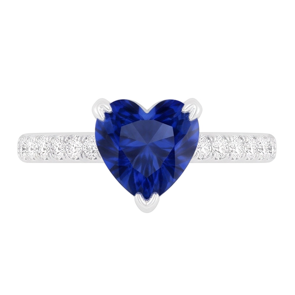 Natural Real ( Not Lab Grown )  Genuine Sapphire Engagement Ring