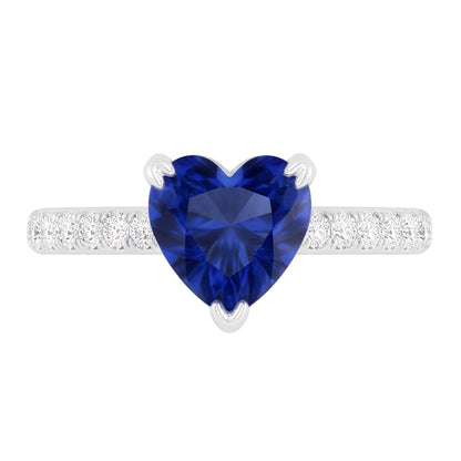 Natural Real ( Not Lab Grown )  Genuine Sapphire Engagement Ring