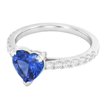 Natural Real ( Not Lab Grown )  Genuine Sapphire Engagement Ring