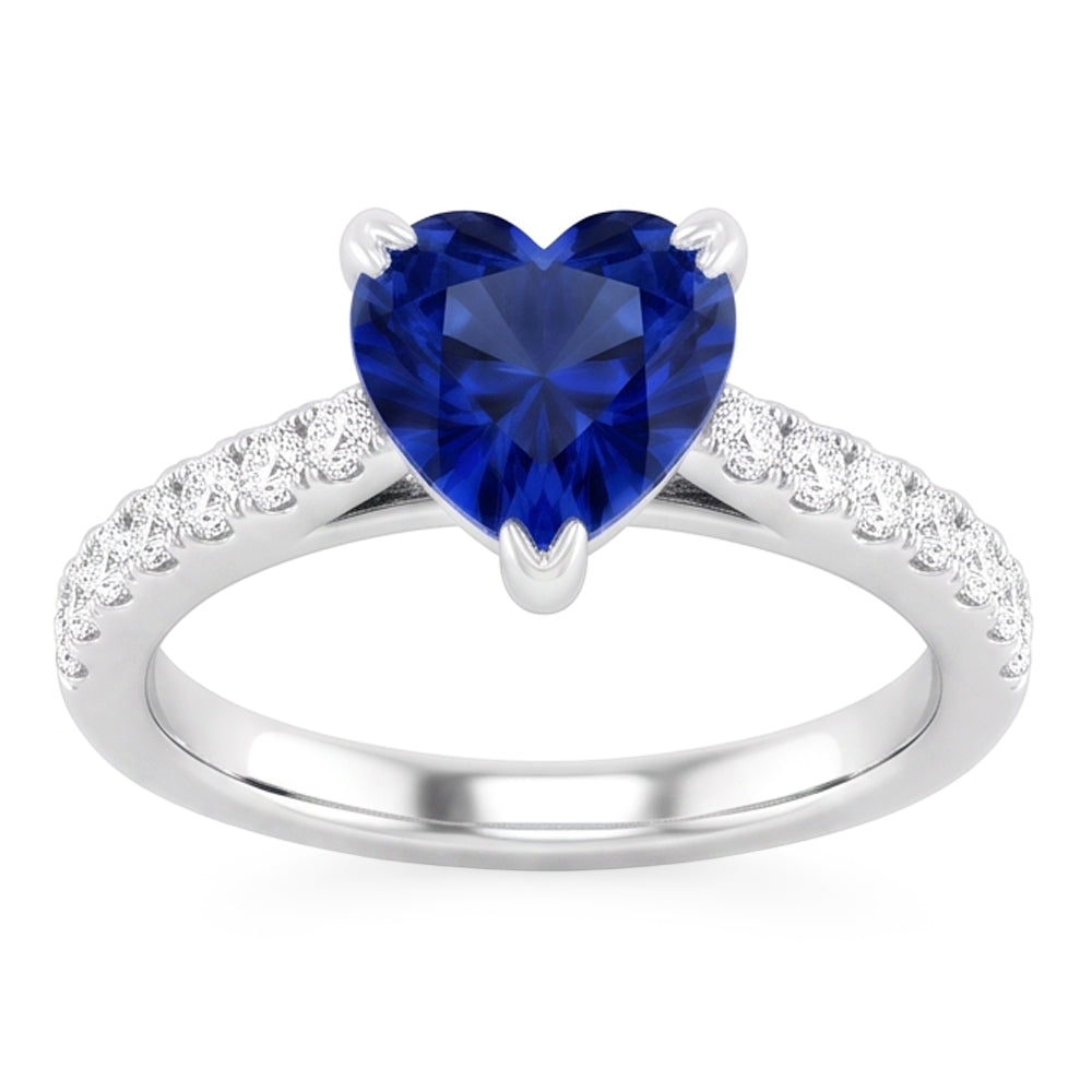 Natural Real ( Not Lab Grown )  Genuine Sapphire Engagement Ring