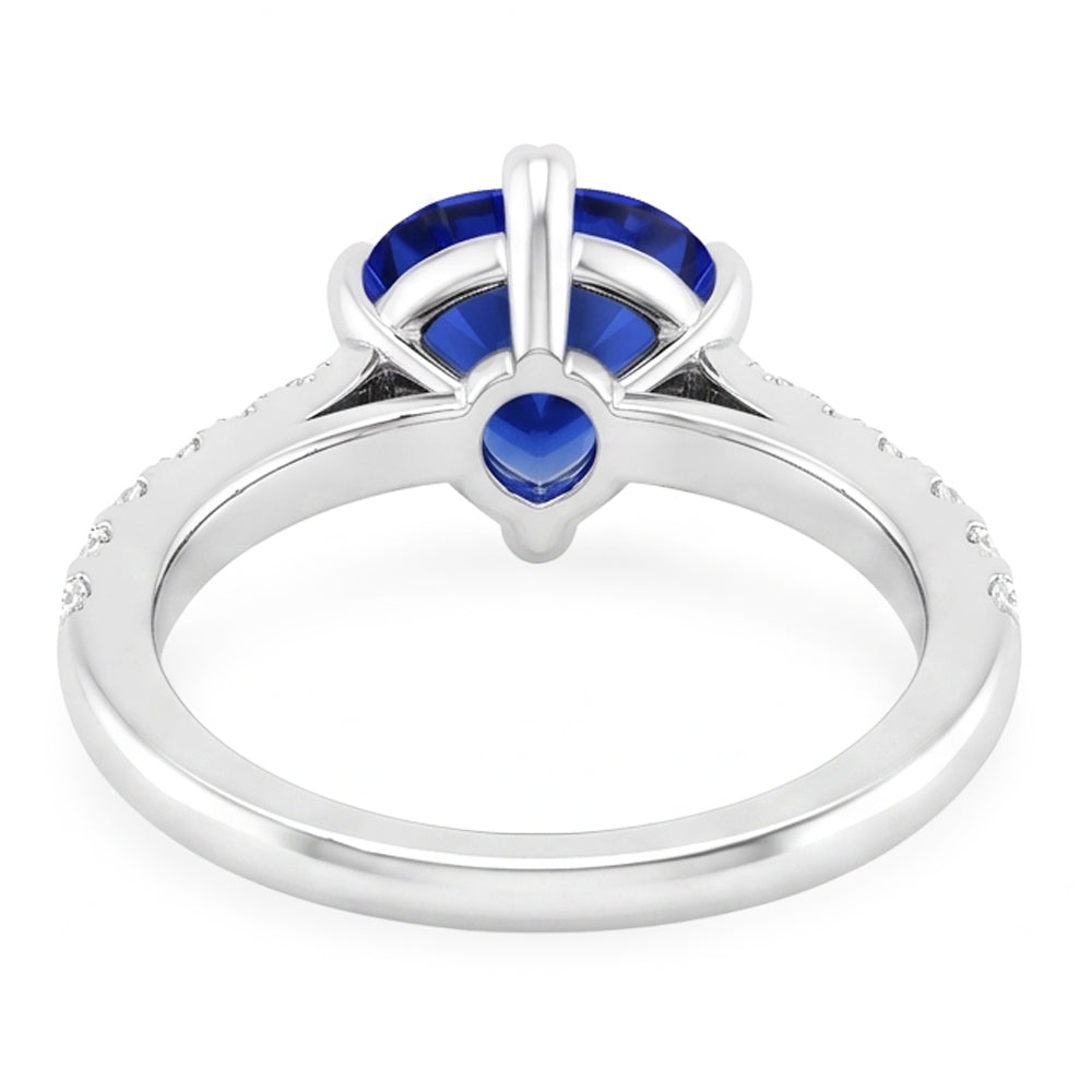 Natural Real ( Not Lab Grown )  Genuine Sapphire Engagement Ring