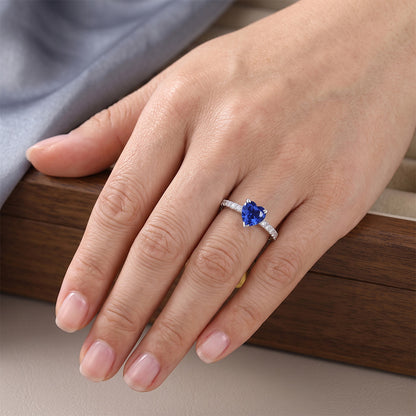 Natural Real ( Not Lab Grown )  Genuine Sapphire Engagement Ring