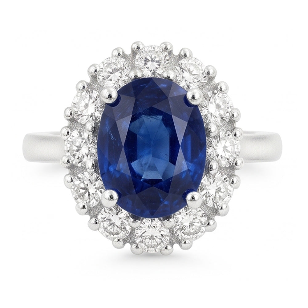 Natural Real ( Not Lab Grown )  Genuine Sri Lankan Oval Sapphire Ring
