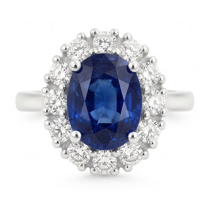 Natural Real ( Not Lab Grown )  Genuine Sri Lankan Oval Sapphire Ring